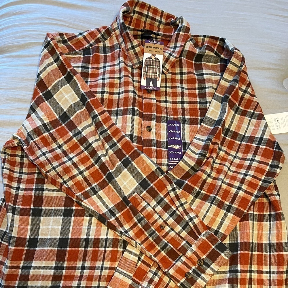 NWT Eddie Bauer Flannel Shirt Size XXLARGE